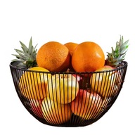 Koszyk metalowy czarny na owoce warzywa okrągły misa Altom Design 25,5 cm