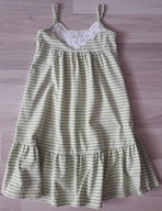 Baby Gap letnia Sukienka bawełna zielona 110cm