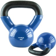 KETTLEBELL HANTLA ŻELIWNA POKRYTA WINYLEM TRENINGOWA OBCIĄŻENIE HMS 4KG