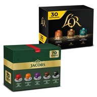 Kapsułki Jacobs L'OR do Nespresso(r)* 100szt zestaw kaw 9+1 op. GRATIS!