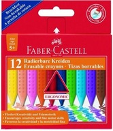 Kredki Grip trójkątne woskowe 12 kolorów /Faber Castell