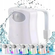 LED LAMPA NA WC S SNÍMAČOM POHYBU A SÚMRAKU, FAREBNÁ