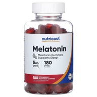 Nutricost, Melatonin, Strawberry, 5 mg, 180 Gummies