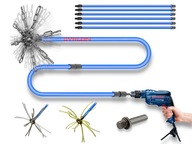 TURBO SADA PRO ČIŠTĚNÍ KOMÍNA ZESPODU 4 m CYKLON