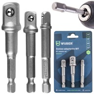 Redukčné hroty pre nástrčné kľúče Wuber W00001 3 ks