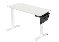 Výškovo nastaviteľný elektrický stôl 72-120cm biela stolová doska 60x120cm
