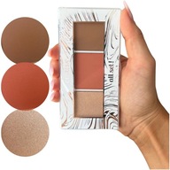 Claresa Paleta do konturowania twarzy ALL WARM 02 rozświetlacz bronzer róż