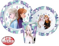 KRAINA LODU FROZEN DISNEY Zestaw do Jedzenia Talerz Miska Kubek Dziecięcy