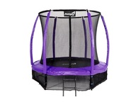 Trampolina Ogrodowa Jumpi 252cm/8FT Maxy Comfort Plus Fioletowa Z Wewnętrzn