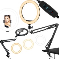 PRSTENCOVÁ LAMPA LED STÔL RING SELFIE MAKE-UP