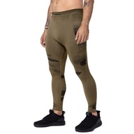 Legginsy męskie Spaio Military piaskowe zielon 2XL