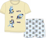 110cm Detské pyžamo bavlnené pyžamo BLUEY a BINGO letné kr