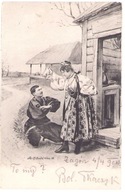 Zagórz-Sanok-Zaloty- wieś chata stroje ludowe-1902 KRAKÓW