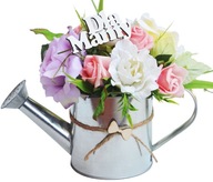 PIĘKNY ORYGINALNY BUKIET w konewce Prezent dla Mamy Mamusi na Dzień Matki