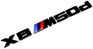 BMW X6 M50d emblemat logo napis znaczek czarny