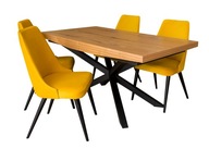 Zostava do obývačky: Rozkladací stôl +4x podkrovná stolička