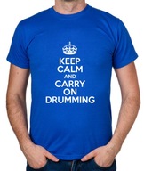 koszulka KEEP CALM AND CARRY ON DRUMMING prezent