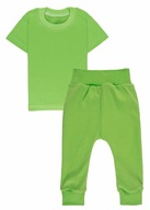 Zielony komplet dziecięcy koszulka, spodnie bawełniane rozmiar 98/104 IDRUK