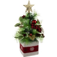 Vianočný stromček Umelý 45 cm Borovica Diamantová Premium Hustá Vianočná Zasnežená
