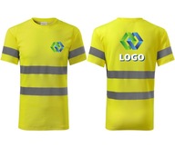 Koszulka odblaskowa Rimeck Odzież Robocza - Własny nadruk logo