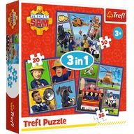 TREFL PUZZLE 3V1 Požiarnik Sam V AKCII 106 ELEMENTOV