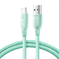 Kabel przewód Multi-Color Series USB-A - USB-C 100W szybki transfer 1m ziel