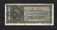 BANKOVKA GRÉCKO – 5000000 DRACHM – 1944 rok