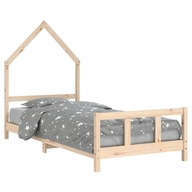 Rama łóżka dziecięcego, 90x190 cm, lite drewno