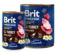 Brit Premium vlhké krmivo s morčacím mäsom pre šteňatá plechovka 400g