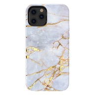 Kingxbar Marble Series eleganckie etui pokrowiec z nadrukiem marmur iPhone