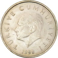 Moneta, Turcja, 50000 Lira, 50 Bin Lira, 1998, AU(