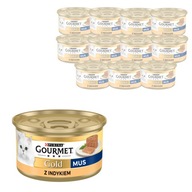 ZESTAW 12X PURINA GOURMET GOLD MUS Z INDYKIEM KARMA MOKRA 85G