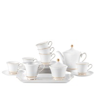 Kávéscsésze 6 személyes 22 el. Margaret Arany csíkos Ćmielów