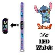 Digitálne LED hodinky Stich Modrá