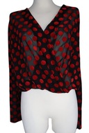 Elegancka bluzka w czerwone grochy Zara rozmiar S