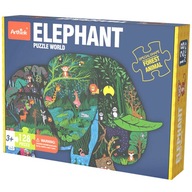 Oktató puzzle gyerekeknek 128 db-os Elefánt