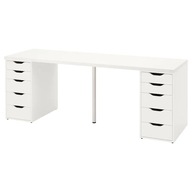IKEA LAGKAPTEN ALEX Písací stôl biely 200x60 cm