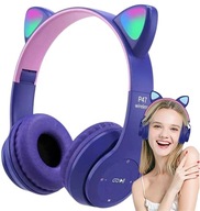 Bezdrôtové slúchadlá na uši FORTRADE słuchawki kocie z bluetooth