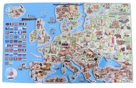 MAGNETYCZNA MAPA EUROPY PUZZLE KLOCKI EDU XXXL