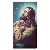 sklenené hodiny moderné 30x60 Pán Ježiš modlitba