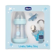 CHICCO_SET Lovely Baby Boy butelka antykolkowa Perfect 5 150ml + Physioform