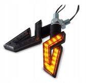 Kierunkowskazy dymione "Piorun" 15LED - 2 sztuki Homologacja E11