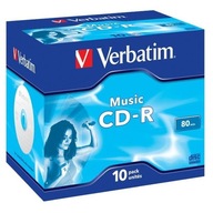 Verbatim CD-R Audio, 43365, Music CD-R, 10-pack, 16x, 80min., 12cm, bez moż