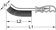 KS TOOLS 201.2300 KSTOOLS UNIWERSALNA DRUCIANA SZCZOTKA, 250MM