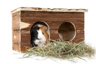 Tengerimalac házikó, fa 28cm