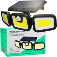 ZEWNĘTRZNA LAMPA LED Z PANELEM SOLARNYM FOTOKOMÓRKA NA RUCH CZUJNIK IP65