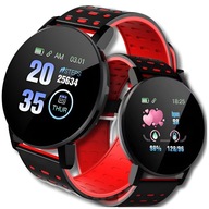 Inteligentné hodinky Smart Watch červená + NABÍJAČKA DO SMARTWATCHA 119 PLUS M119 119plus
