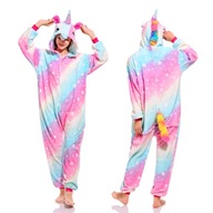 JEDNOROŻEC PIŻAMA Kigurumi Galaxy Pastel Onesie Kombinezon Przebranie 164