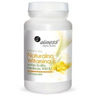 Aliness Naturalna witamina E 400IU D-alfa-tokoferyl - 100 kapsułek