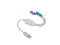 ADAPTER USB-A(M) 2.0->2X PS/2 BIAŁY LANBERG